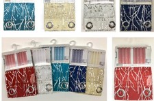 SET OF 2 MARTINA GROMMET TOP CURTAINS WITH SILVER METALLIC ACCENT