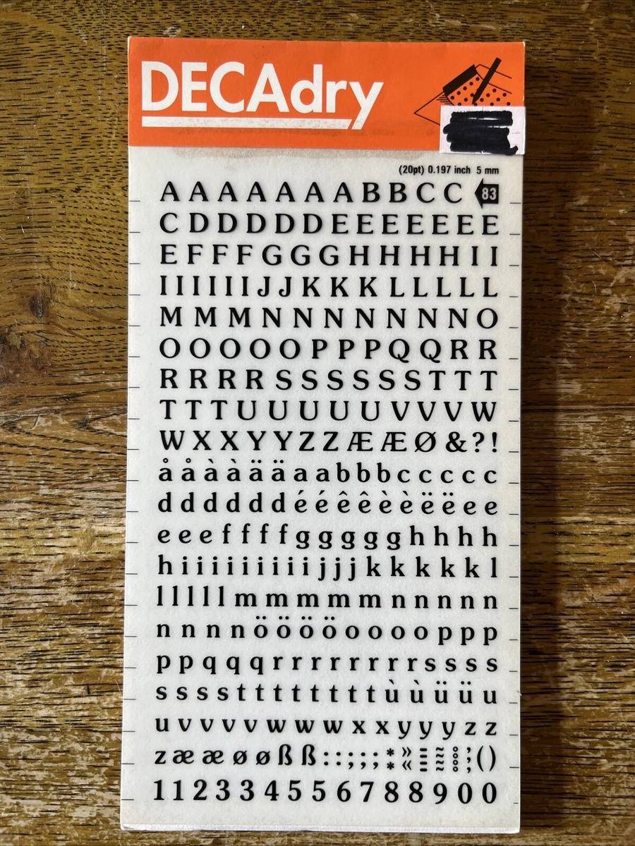 Pack Rare De 7 Feuilles Letraset COMPACTA - Transfers Secs Vintage Pour Scrapbooking Et Graphisme