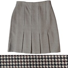Vintage 90s Moda Int  l Pleated Houndstooth Skirt Size 2
