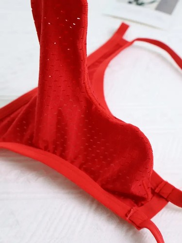 Large / 34 Men's Nylon-Spandex Blend Jockstrap with Long Nose Design, Adjustable - Picture 3 of 4