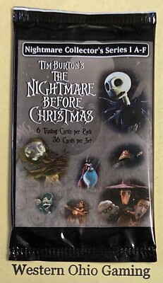 Tim Burton's The Nightmare Before Christmas Series 1 Trading Card Pack NEW