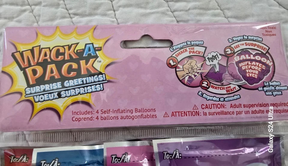 NEW SEALED Wack-A-Pack Valentine's Day Self-Inflating Balloons 4 Packages(16 CT) - Image 3 of 4