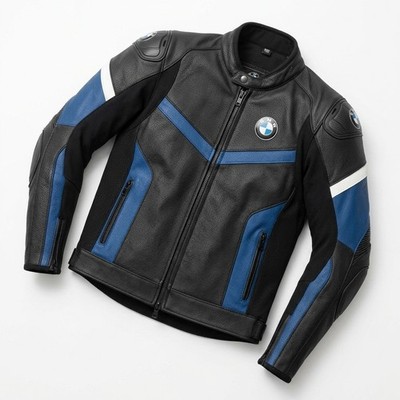 BMW Motorrad Racing Leather Motorcycle Jacket Cowhide CE Armor Sport Biker