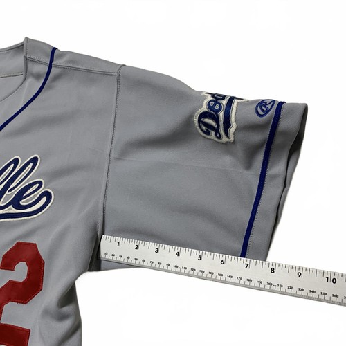VTG 80s 90s Rawlings Midville #22 Dodgers Baseball Jersey Mens Sz 44 Gray - Picture 10 of 12