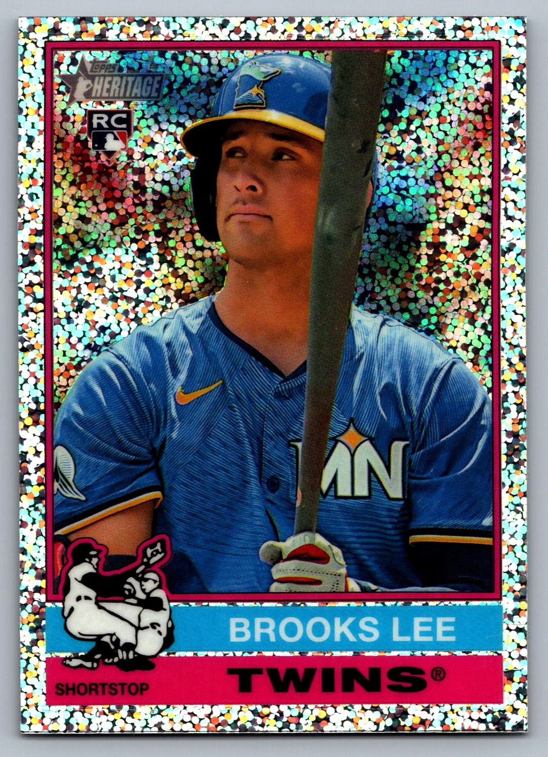 2025 Topps Heritage - Chrome Silver Sparkle Refractor #63 Brooks Lee