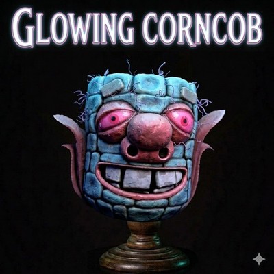 Glowing Corn cob Fasnacht Mask FALLOUT 76 PS4 PS5 