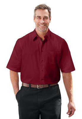 KingSize Big & Tall Wrinkle-Free Short-Sleeve Dress Shirt - Steel KingSize Big & Tall Wrinkle-Free Short-Sleeve Dress Shirt - Steel