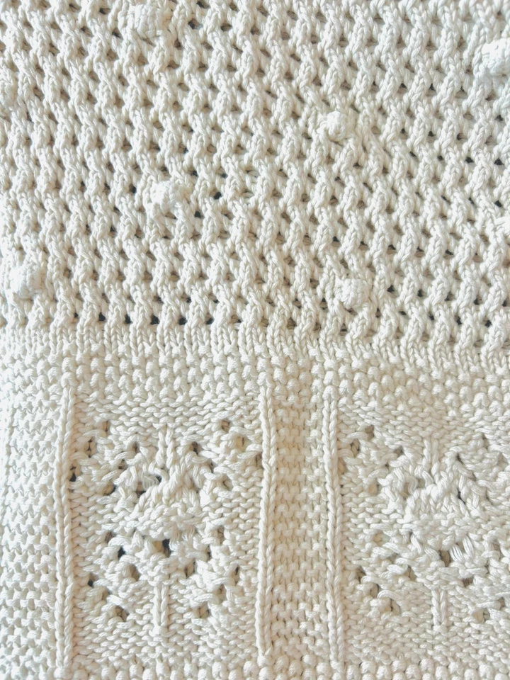 Ladies Marks Pointelle Jumper Long Sleeved 100% Cotton Knit Crochet Sweater NEW - Image 2 of 4