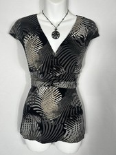 Vintage Y2K Babydoll Top Size 12 Geo Dark Fairy Grunge Whimsigoth Indie Sleaze