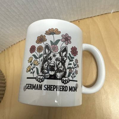 German Shepherd Dog Lover Mom Coffee Mug Horticulturist Tea Cup 2-Sided Flowers