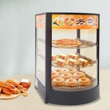 3-Tiers Tabletop Commercial Food Warmer Display Case Food Warming Cabinet 800W
