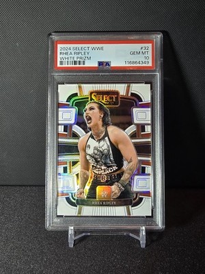 2024 Panini Select WWE Rhea Ripley White Prizm /125 PSA 10 Gem Mint #32