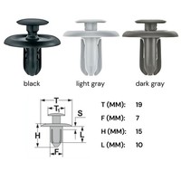 15X TüRverkleidung Clips Befestigung Klips Halter Universal 7 Mm Schwarz