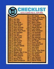 1973 Topps Set-Break #588 Checklist 529-660 NR-MINT *GMCARDS*