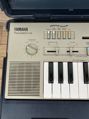 Vintage Yamaha PortaSound Pc-100 Electronic Keyboard With Case and