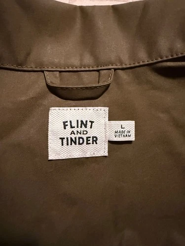 Flint and Tinder Men's Drywax Trucker Jacket Large Unlined Fatigue Green image 4