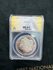 1880-S $1 Morgan Silver Dollar ANACS MS 63 OBV PL Obverse Prooflike