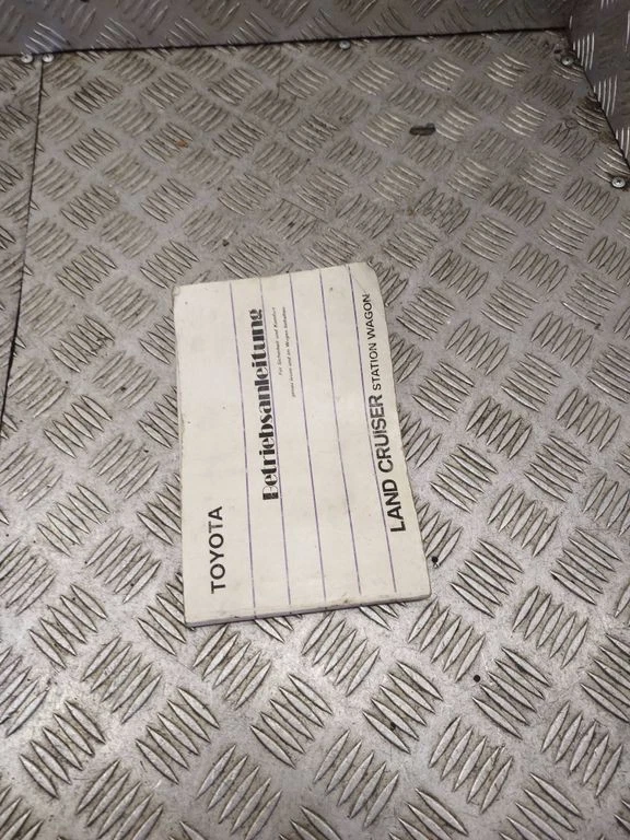 Toyota Land Cruiser (FJ60) 1988 Bedienungsanleitung 01999-60478 BRR10307 - Image 4 of 4