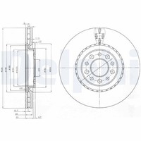 2X Bremsscheibe Delphi BG3993 FüR Jeep Giulietta Alfa Cherokee 159 Spider Brera