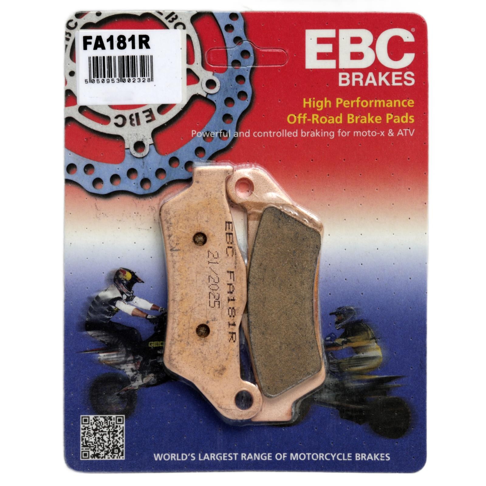 SHERCO 125 SC-Factory/SE-R 19-23 EBC FA181R Heavy Duty Sintered Brake Pads Front