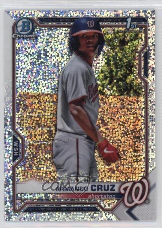 2021 Bowman Chrome Prospects Speckle Refractor 94/299 Armando Cruz #BCP-247 o1w
