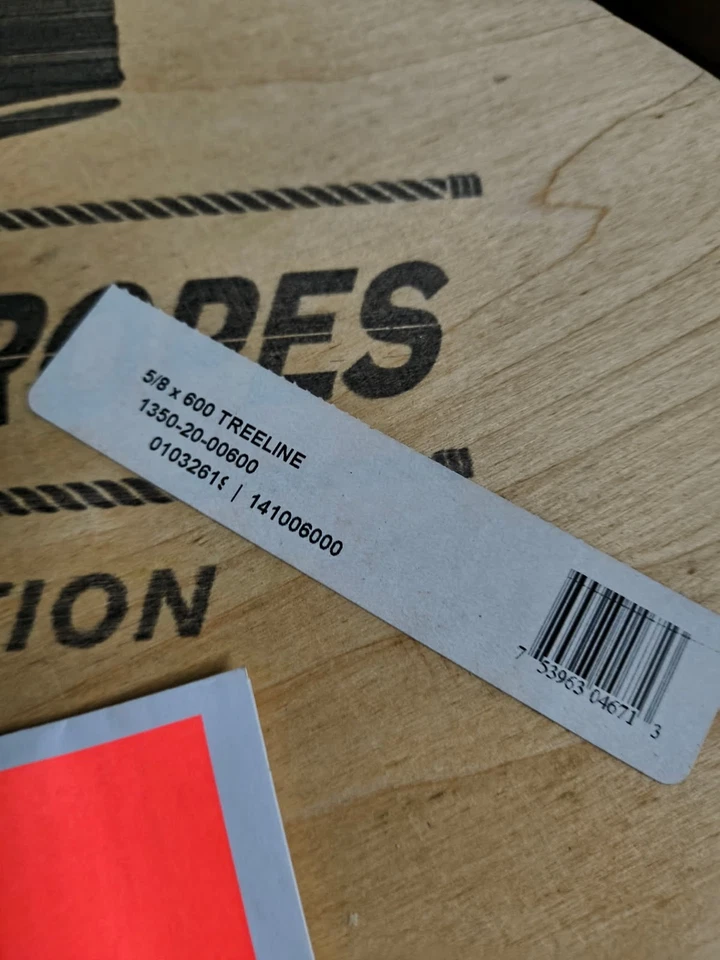 NUEVA INGLATERRA TREELINE ELITE BLANCO/VERDE DIAMANTE LÍNEA DE APAREJO 5/8" X 600' CUERDA EE. UU. Foto 2 de 3