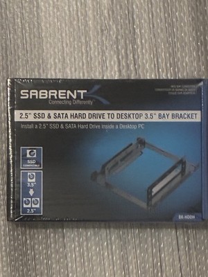 Sabrent 2.5'' SSD & SATA Hard Drive Bay Adapter for Desktop 3.5'' BK-HDDH - NEW