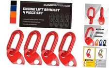 7100 Lifting Bracket Set for Engine - 4 Heavy-Duty Engine Lift Bracket 5500 Red