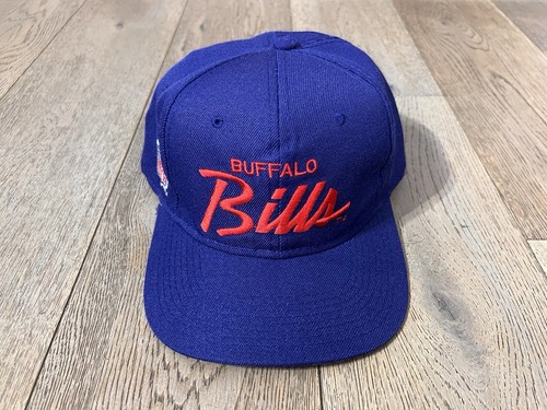 Vintage 90s Sports Specialties Script Hat Buffalo Bills Blue Wool Snapback NFL