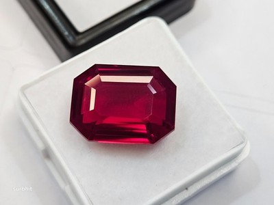 Natural Red Ruby Mozambique Emerald Cut 16-17 Ct For Rings & Jewellery Making