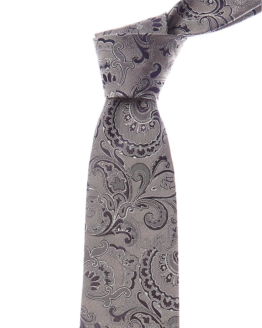 Etro Grey Paisley Silk Tie Mens Grey 23390₽