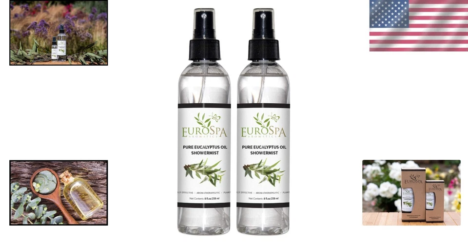 Paquete de 2 niebla de ducha de aromaterapia - aceite de eucalipto Foto 2 de 4