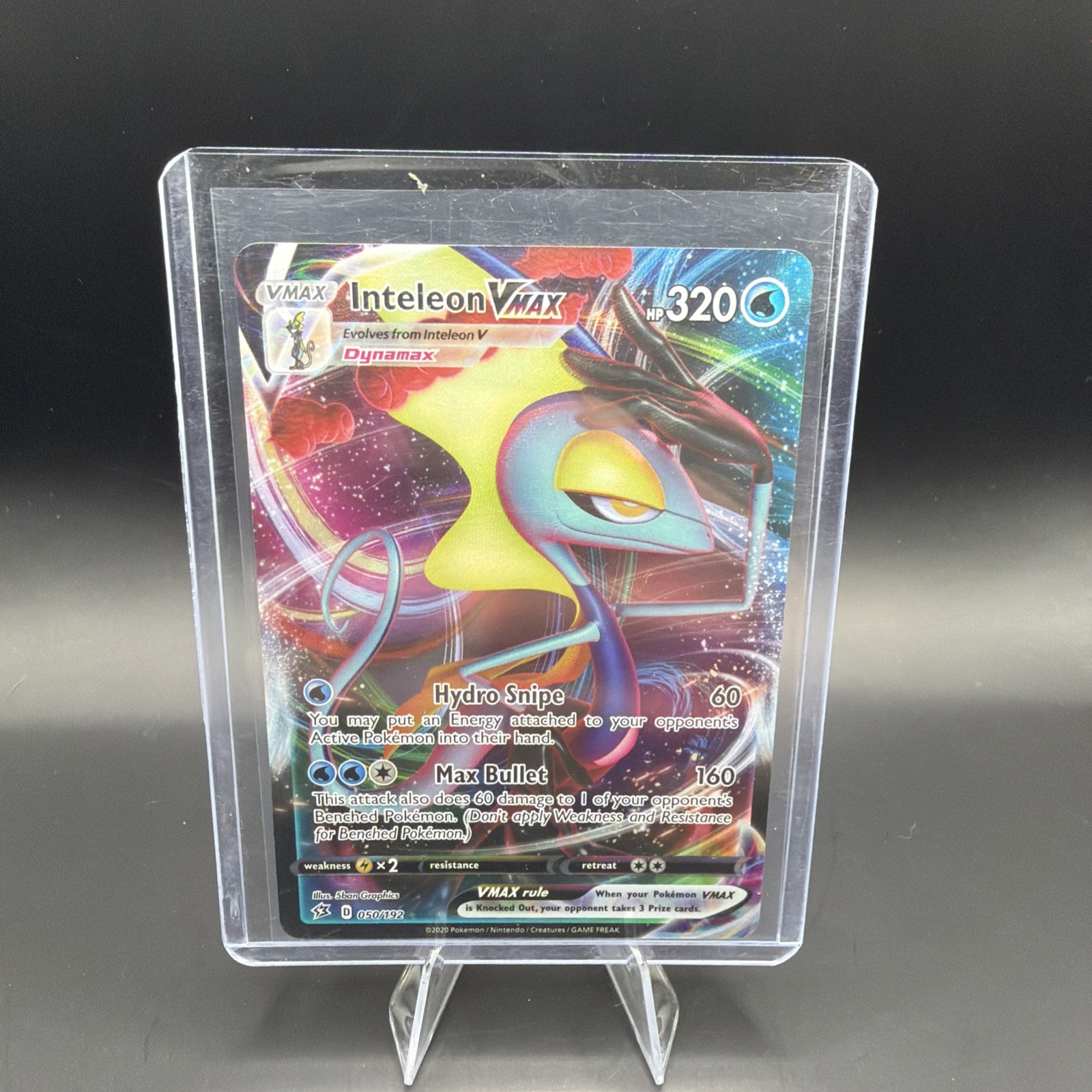 Inteleon VMAX 050/192 Swsh02: Rebel Clash Holo NM