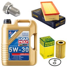 Motoröl Filter Set 5W-30 5 Liter + Ölablassschraube für Audi Seat Skoda VW 2.0
