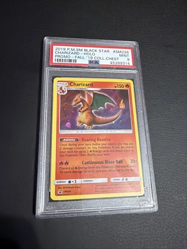 2019 Pokemon SM BSP Fall Collector Chest #SM226 Charizard Holo PSA 9 MINT
