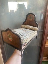 Antico lettino bambole In ferro dipinto epoca Inizi 900 Materasso Originale