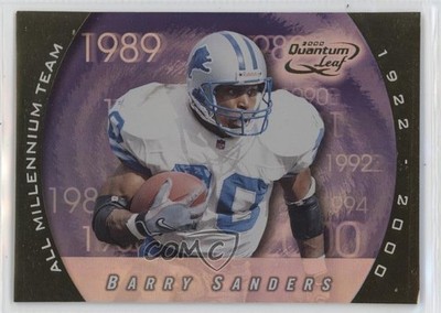 2000 Quantum Leaf All Millennium Team /1000 Barry Sanders #AMT-BS HOF 7xr