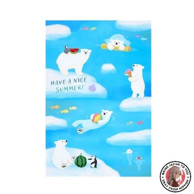 NEU Sanrio SANRIO Nachricht Karte Sommer Postkarte Eisbär JSP 36-5 687502