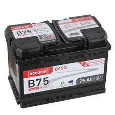 Accurat 12V 75Ah Autobatterie Starterbatterie Batterie KFZ PKW statt 72Ah 74Ah