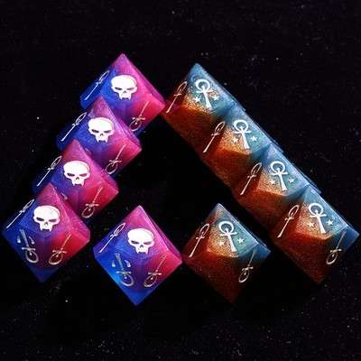 15 Polyhedral Resin Camarilla Dice Set WoD VtM Elder Decree