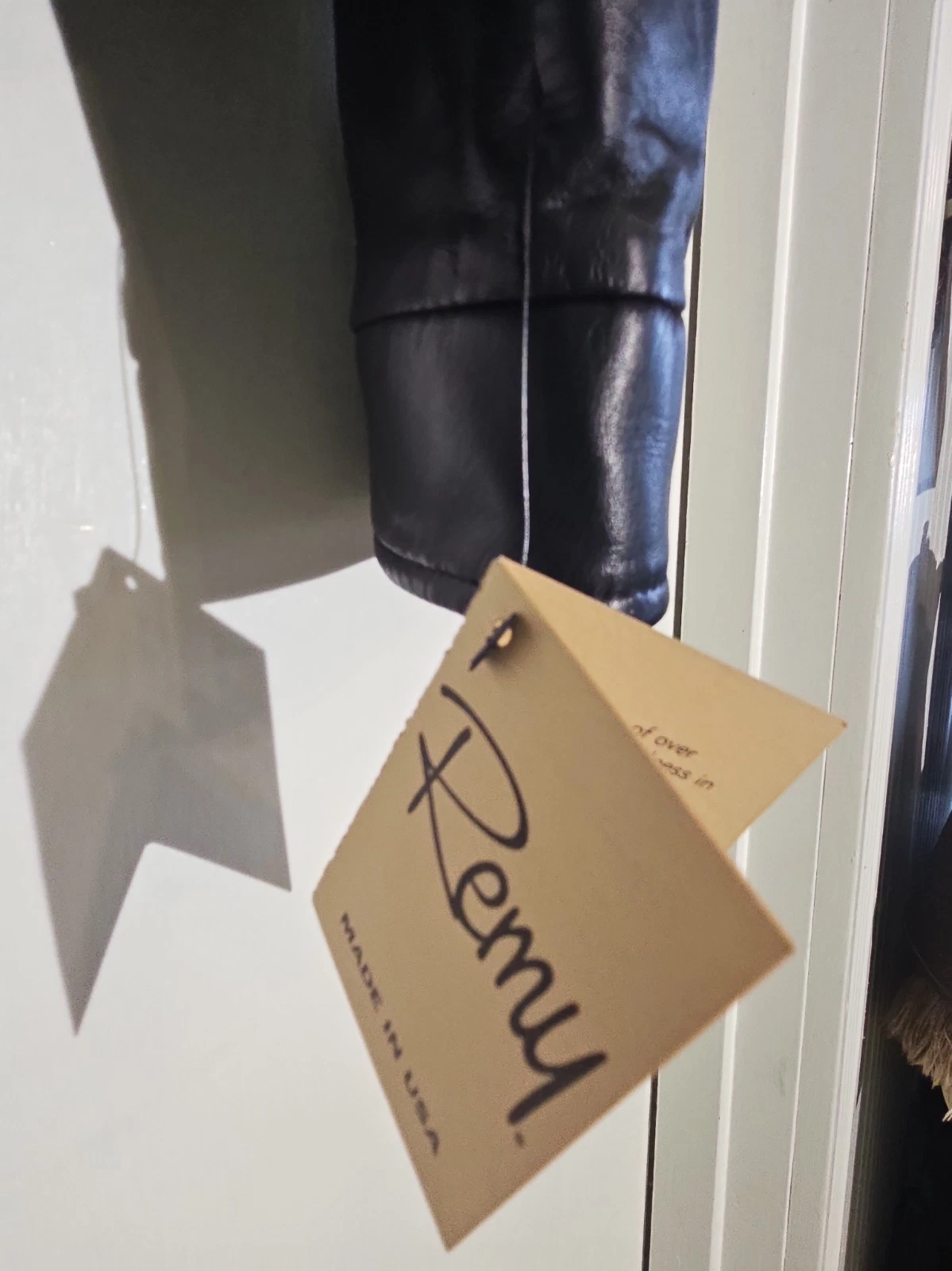 New With Tag Remy Lambskin Black Leather Jacket Mens Sz 48 BUTTER SOFT! VeryNice - product detail image 4