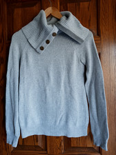 Gap Shawl Neck Pullover Sweater Light Gray Womens Small