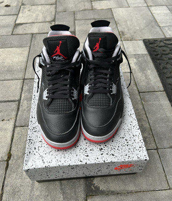 Jordan Air Jordan 4 Retro Bred Reimagined Black Red Grey Men FV5029-006