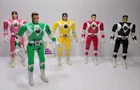 Vintage Bandai 1993 Mighty Morphin Power Rangers Flip Head Figures Lot of 5 MMPR