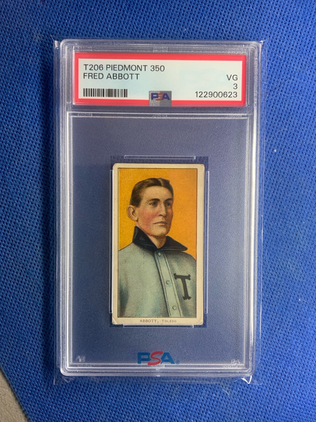 T206 Piedmont 350 Fred Abbott PSA 3