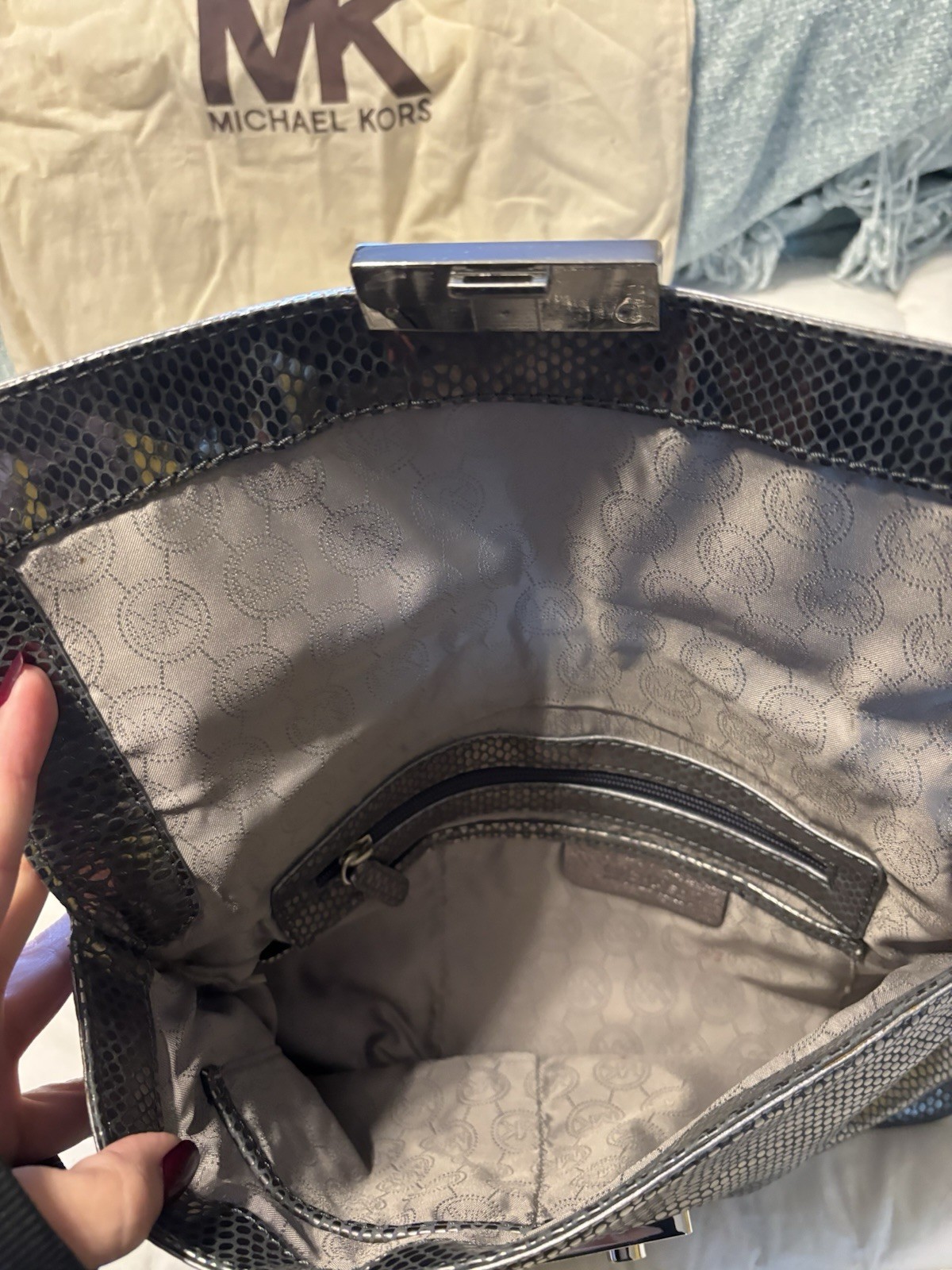 Michael Kors Women's Leather Python Embossed - image 6