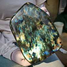 5.61LB Natural Labrador moonstone quartz free form mineral specimen2.55kg