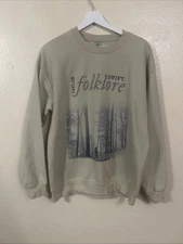 Taylor Swift Folklore Album Sweatshirt  Big Logo Size Medium Crewneck
