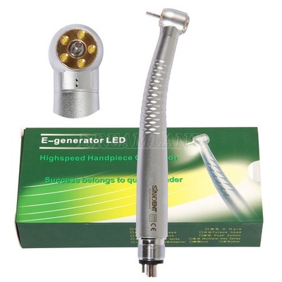 Dental LED 5 Bulb Lights lamp fast High Speed Push Button Handpiece 4Hole