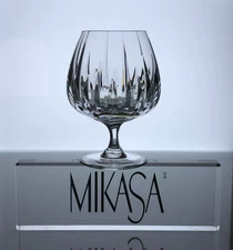 Mikasa Crystal ARCTIC LIGHTS Brandy Glass(es) MINT Vertical Cut